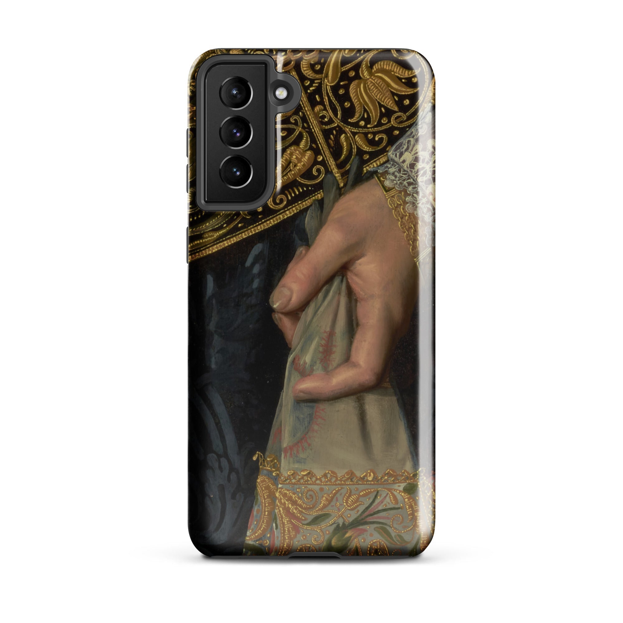 Young Woman Nicolaes Pickenoy Samsung Case, Galaxy S21 Plus / Gloss, Smartphone Case Detailed Painting Hand Fabric Ornate Gold