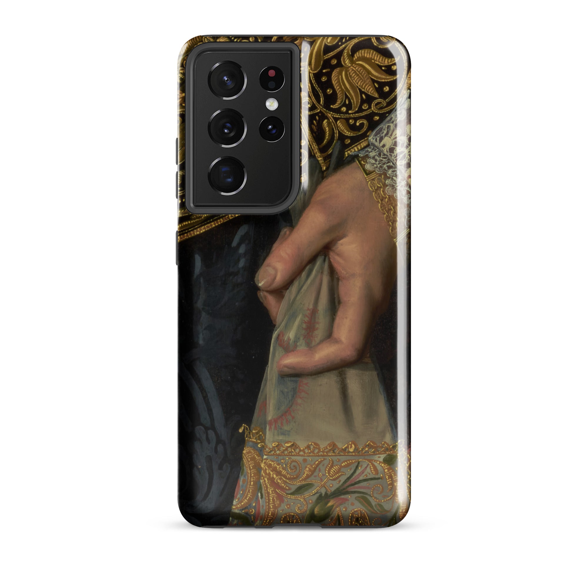 Young Woman Nicolaes Pickenoy Samsung Case, Galaxy S21 Ultra / Gloss, Black Smartphone Decorative Cover Painting Hand Fabric