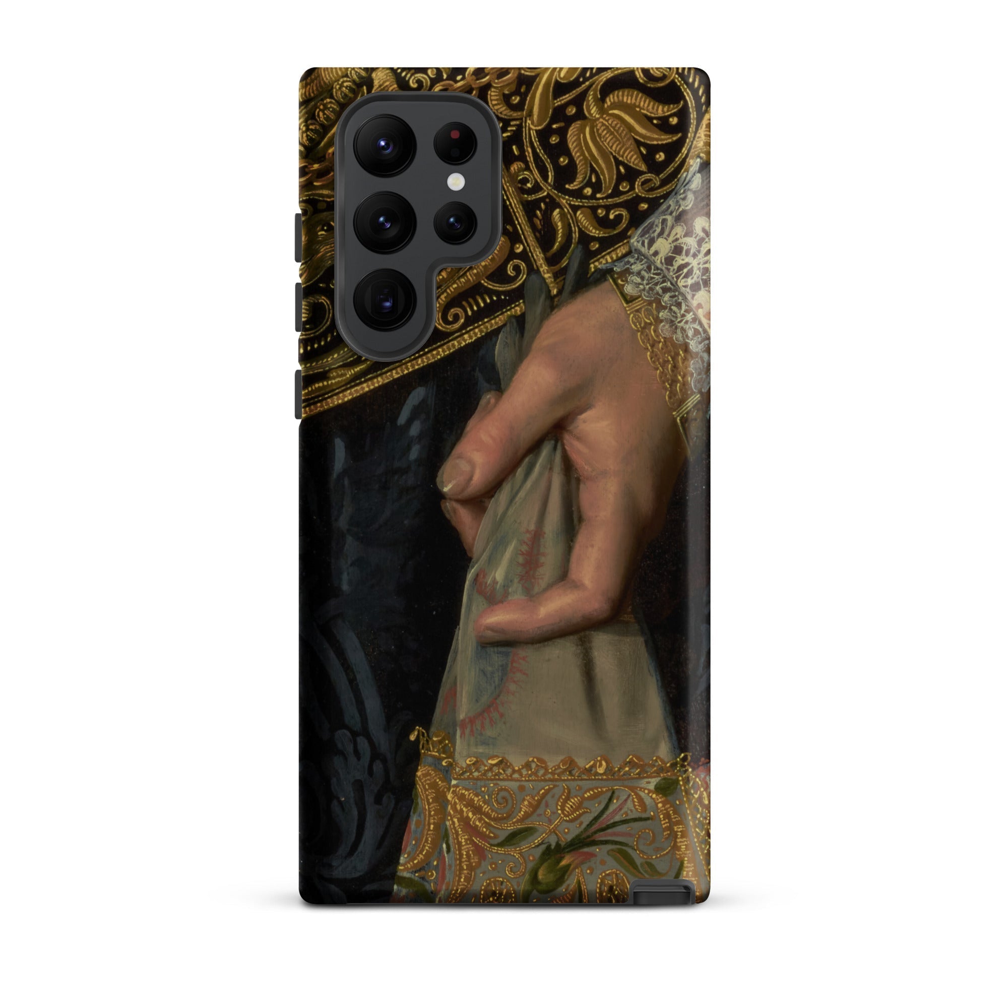 Young Woman Nicolaes Pickenoy Samsung Case, Galaxy S22 Ultra / Matte, Smartphone Case Classical Painting Ornate Gold Embroidered Design Hand
