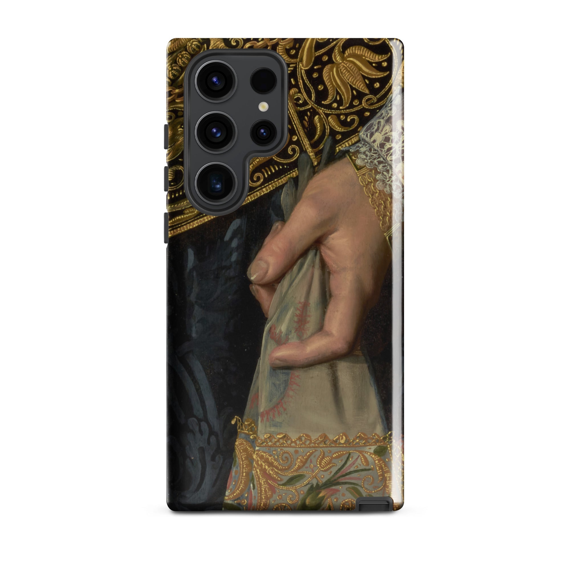 Young Woman Nicolaes Pickenoy Samsung Case, Galaxy S23 Ultra / Gloss, Smartphone Case Classical Painting Hand Fabric Gold Black