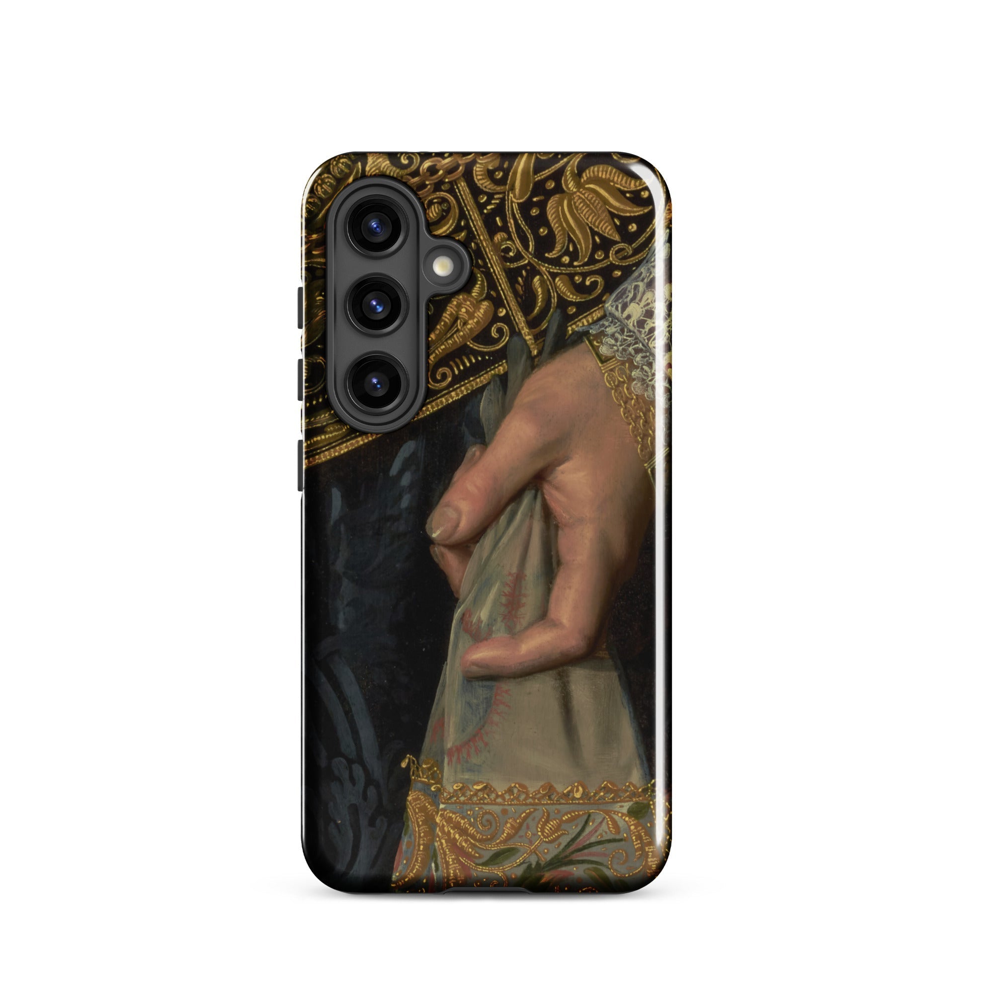 Young Woman Nicolaes Pickenoy Samsung Case, Galaxy S24 / Gloss, Smartphone Case Classical Painting Hand Fabric Intricate Gold
