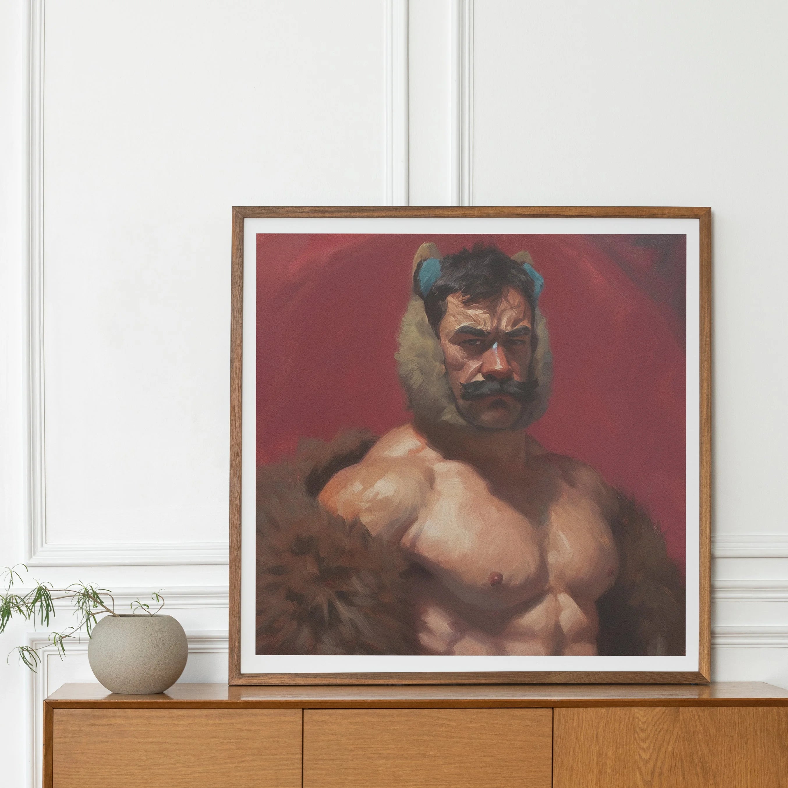 Zaddy Bear - Gay Muscle Daddy Art Print