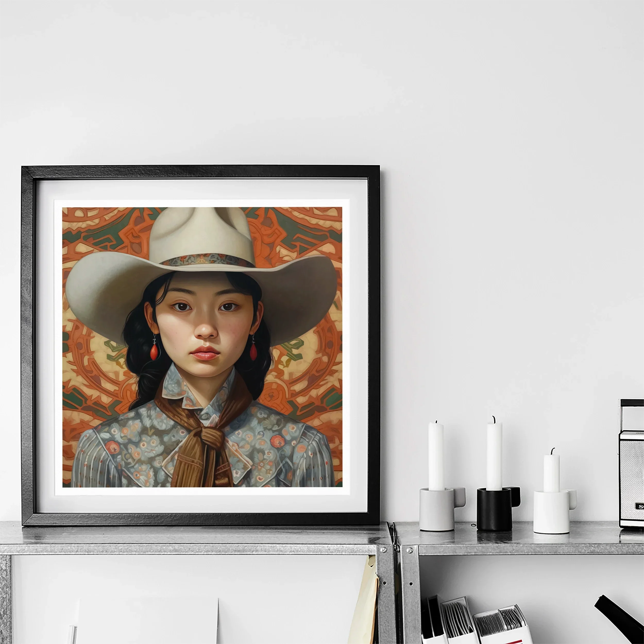 Zhi - Lesbian Chinese Cowgirl Art Print Posters Prints & Visual Artwork