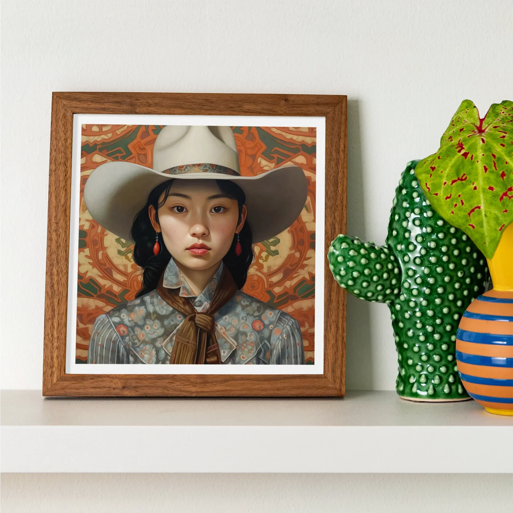 Zhi - Lesbian Chinese Cowgirl Art Print Posters Prints & Visual Artwork