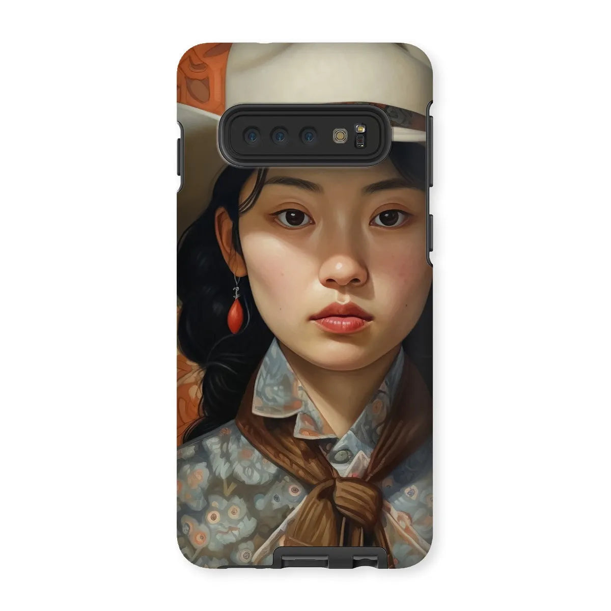 Zhi The Lesbian Cowgirl - Sapphic Art Phone Case - Samsung Galaxy S10 / Matte - Mobile Phone Cases - Aesthetic Art