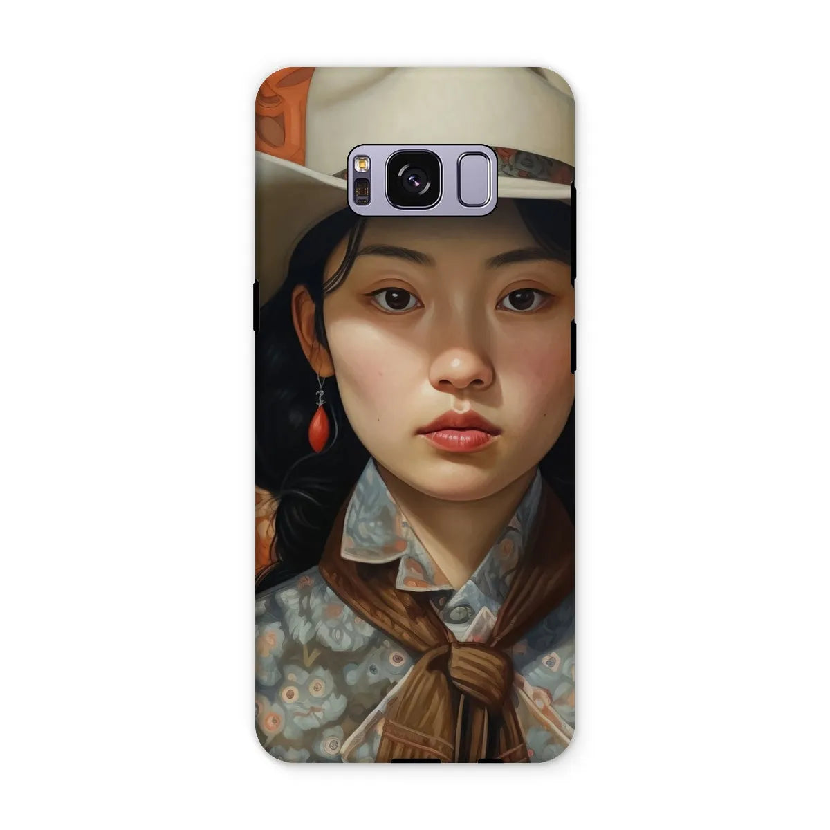 Zhi The Lesbian Cowgirl - Sapphic Art Phone Case - Samsung Galaxy S8 Plus / Matte - Mobile Phone Cases - Aesthetic Art