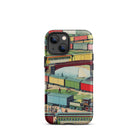 Zig Zag Vintage Railway Illustration Iphone Case, 13 Mini / Matte, Train Themed Phone Case