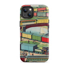Zig Zag Vintage Railway Illustration Iphone Case, 14 Plus / Matte, Train Themed Phone Case