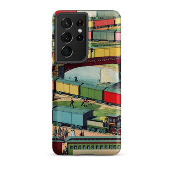 Zig-zag - Vintage Railway Illustration Phone Case, Samsung Galaxy S21 Ultra / Matte, Mobile Cases, Toby Leon