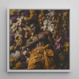 Zonked - Stampa artistica punk lowbrow queer nera / Tela, 12x12’’ / 31x31cm / Cornice bianca, Poster, stampe e opere d’arte visiva, Toby Leon